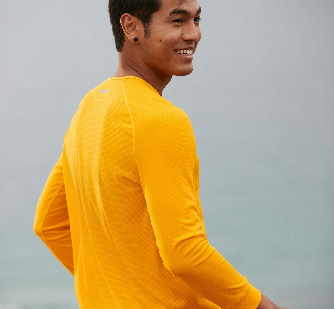 Men's Performance 3/4 Sleeve Saffron