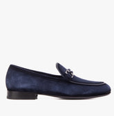 The Brooks Navy Suede Bit Loafer Shoe Exclusive Style
