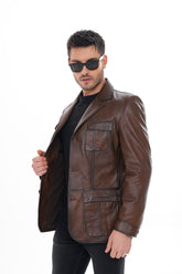 The Ravenna Brown Leather Jacket Fine Craftsmanship