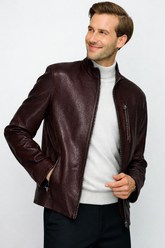 The Blanchard Burgundy Leather Jacket All New