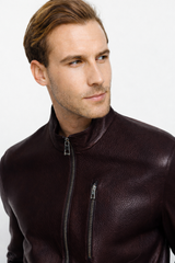 The Blanchard Burgundy Leather Jacket All New