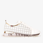 The Cenova White Gold Leather Sneaker Universal Fit
