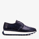 The Obsidian Navy Python Leather Sneaker For Sale