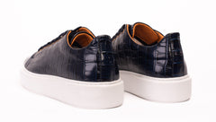The Dublin Blue Leather Sneaker Universal Fit