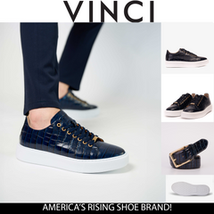 The Dublin Blue Leather Sneaker Universal Fit
