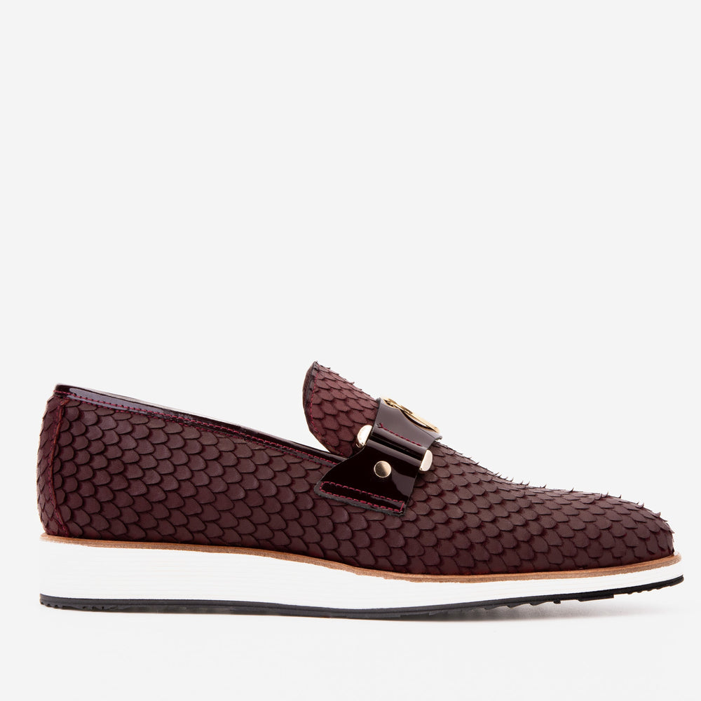 The Legacy Burgundy Leather Casual Loafer Shoe All New