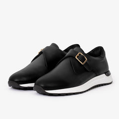 The Torino Black Leather Sneaker Fine Craftsmanship