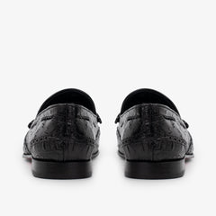 The Istanbul Black Leather Tassel Loafer Shoe Exclusive Style