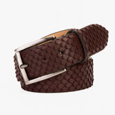 The Majesty Burgundy Leather Belt On Sale