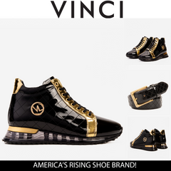 The Prestige Black Gold Limited Edition High-Top Sneaker For Sale