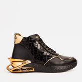 Bellagio Black Gold High-Top Sneaker On Sale
