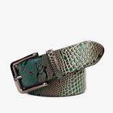 The Milano Green Leather Belt Limited Edition On Sale