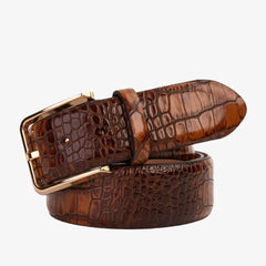 The Monaco Brown Leather Belt Fine Craftsmanship