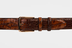The Monaco Brown Leather Belt Fine Craftsmanship