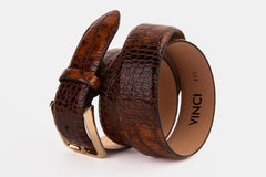 The Monaco Brown Leather Belt Fine Craftsmanship