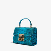 The Queen Turquoise Leather Handbag All New