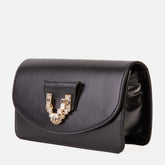 The Love Black Leather Handbag Fine Craftsmanship