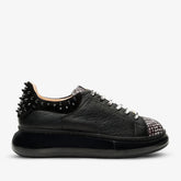 The Venezia Black Leather Sneaker Universal Fit