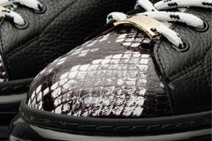 The Venezia Black Leather Sneaker Universal Fit