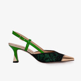 The Bali Green Leather Slingback Sandal Universal Fit