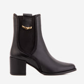 The Kensington Black Leather Block Heel Women’s Mid-Calf Boot Exclusive Style