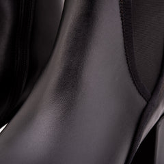 The Kensington Black Leather Block Heel Women’s Mid-Calf Boot Exclusive Style