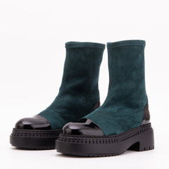 The Sorella Deep Teal Suede Leather Women’s Boot All New