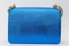 The Maple Sax Blue Leather Handbag For Sale