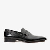 The Warsaw Shoe Black Leather Bit Loafer On Sale