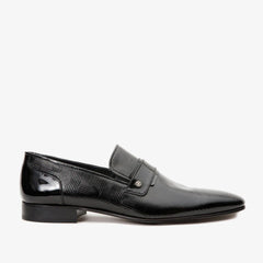 The Warsaw Shoe Black Leather Bit Loafer On Sale