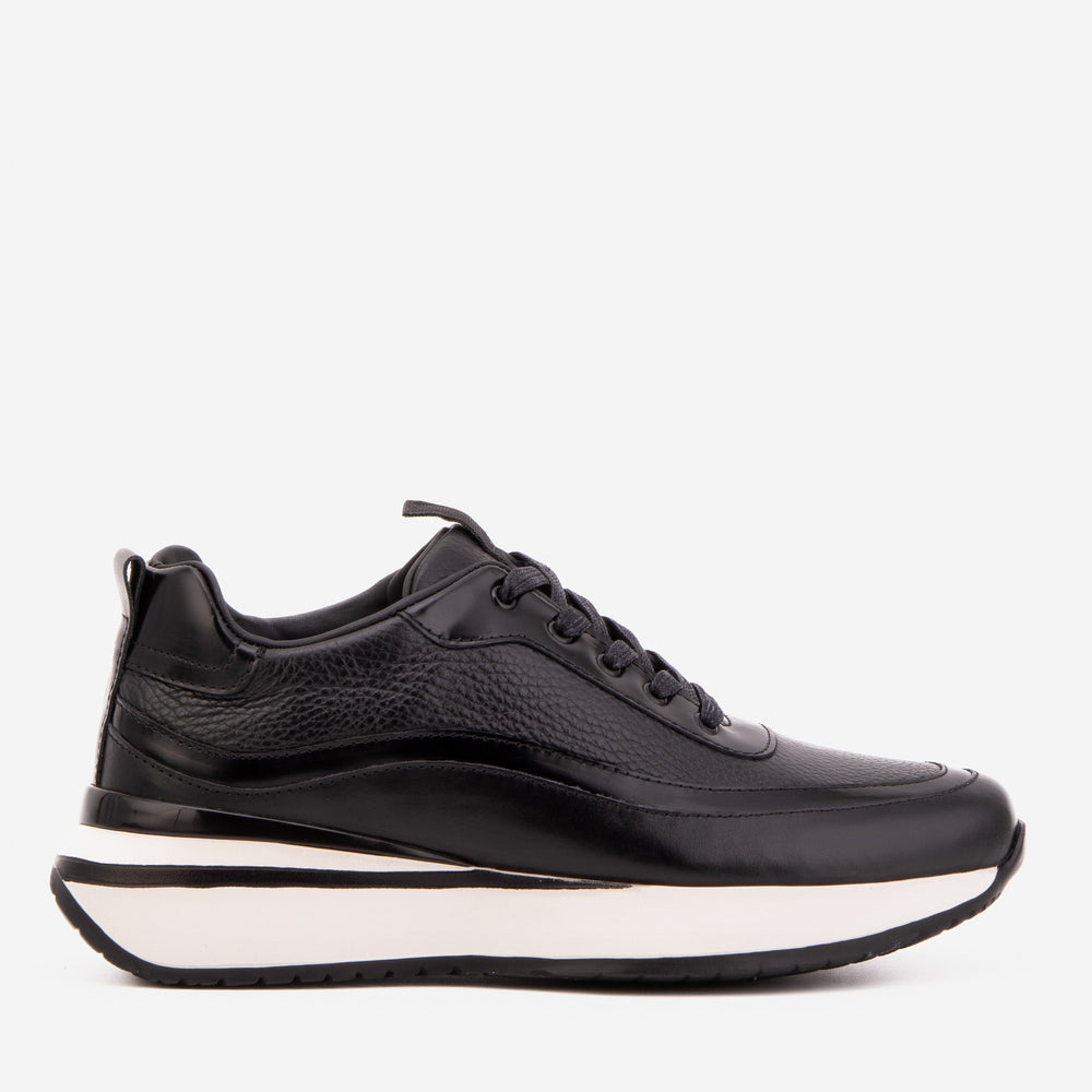 The Modena Black Leather Sneaker All New