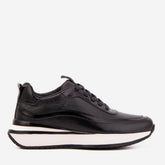 The Modena Black Leather Sneaker All New
