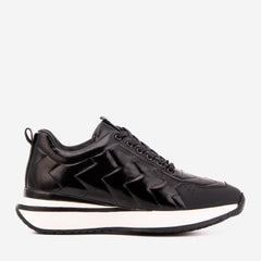 The Veneto Black Leather Sneaker Fine Craftsmanship
