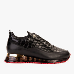The Marseille Black Leather Sneaker On Sale