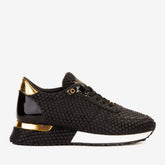 The Majesty Black Gold Leather Sneaker For Sale