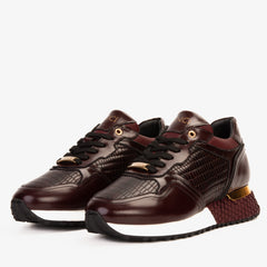 The Empire Burgundy Leather Sneaker Universal Fit