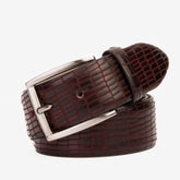 The Empire Burgundy Leather Belt Fine Craftsmanship