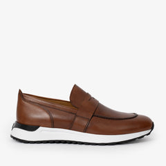 The Lara Tan Leather Sneaker Fine Craftsmanship