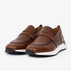 The Lara Tan Leather Sneaker Fine Craftsmanship