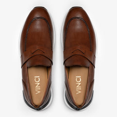 The Lara Tan Leather Sneaker Fine Craftsmanship