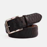 The Adler Black Leather Belt For Sale