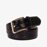 The Monaco Black Leather Belt Universal Fit