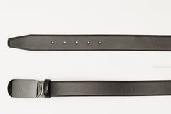 The Marzano Black Color Calfskin Belt Fine Craftsmanship