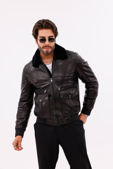 The Ardent Black Lambskin Leather Jacket For Sale