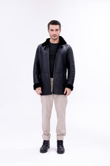 The Treviso Black Shearling Jacket Fine Craftsmanship