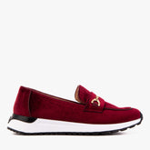 The Milan Burgundy Leather Sneaker Universal Fit
