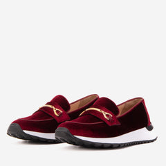 The Milan Burgundy Leather Sneaker Universal Fit