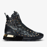 The Infanta High-Top Black Spike Leather Sneaker Limited Edition For Sale