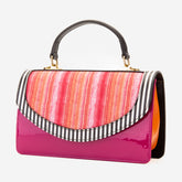 The Santa Amaro Striped Leather Handbag For Sale