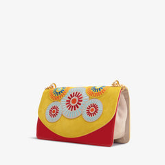 The Parama Yellow Leather Handbag Universal Fit
